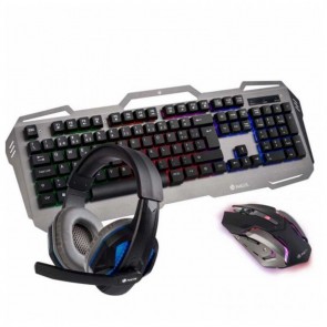 Tastiera e Mouse Gaming NGS GBX-1500 LED 2400 DPI Grigio