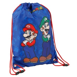 Zainetto con Cordini Super Mario & Luigi Azzurro (40 x 29 cm)