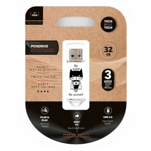 Memoria USB Tech One Tech TEC4018-32 Nero/Bianco 32 GB