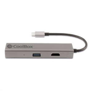 Hub USB CoolBox Hub miniDOCK4 USB-C Grigio
