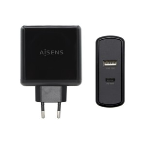 Caricabatterie USB da Parete Aisens PD 3.0 USB-C 57 W Nero