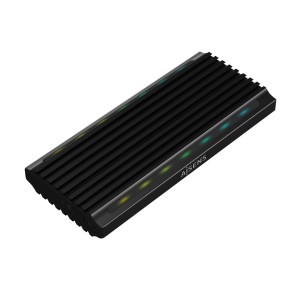 Custodia Hard Disk Aisens ASM2-RGB012B USB Nero Ethernet LAN USB-C USB 3.2 Gen 2 (3.1 Gen 2)