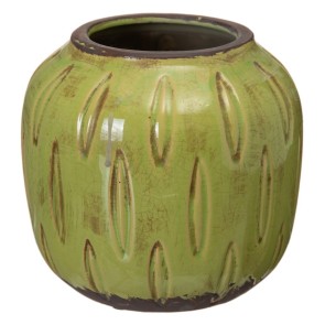 Vaso 19,5 x 19,5 x 18,5 cm Ceramica Pistacchio