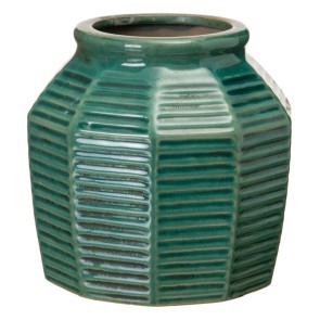 Vaso 19,5 x 19,5 x 18,5 cm Ceramica Blu scuro