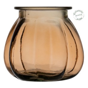 Vaso Caramello vetro riciclato 18 x 18 x 16 cm