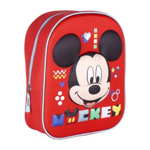 Zaino Scuola Mickey Mouse Rosso (25 x 31 x 10 cm)