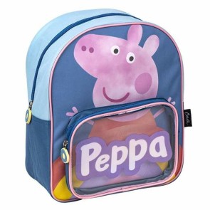 Zaino Scuola Peppa Pig Azzurro 25 x 30 x 12 cm
