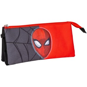 Portaoggetti Triplo Spider-Man Rosso Nero 22,5 x 2 x 11,5 cm