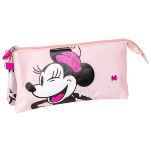 Portaoggetti Triplo Minnie Mouse 22,5 x 2 x 11,5 cm Rosa