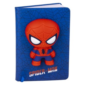 Taccuino Spiderman SQUISHY Azzurro 18 x 13 x 1 cm
