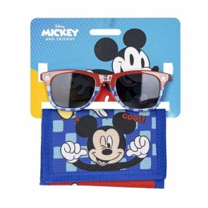 Set di occhiali da sole e portafoglio Mickey Mouse 2 Pezzi Azzurro