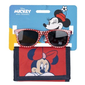 Set di occhiali da sole e portafoglio Minnie Mouse 2 Pezzi Rosso