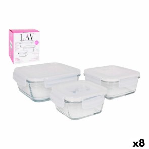 Set di 3 scatole porta pranzo LAV Cristallo (8 Unità) (3 pcs)