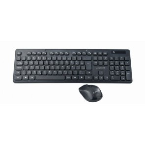 Tastiera e Mouse GEMBIRD KBS-WCH-03 Qwerty UK Nero Monocromatica QWERTY Qwerty US