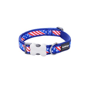 Collare per Cani Red Dingo STYLE US FLAG 15 mm x 24-36 cm