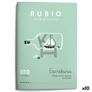 Quaderno di scrittura e calligrafia Rubio Nº10 A5 Spagnolo 20 Fogli (10 Unità)