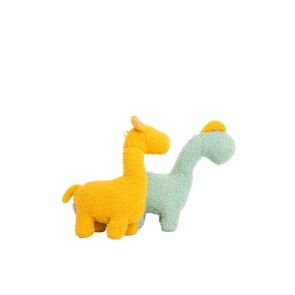 Peluche Crochetts Bebe Giallo Dinosauro Giraffa 30 x 24 x 10 cm 2 Pezzi