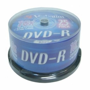 DVD-R Verbatim    16x 25 pcs 25 Unità 16x 4,7 GB