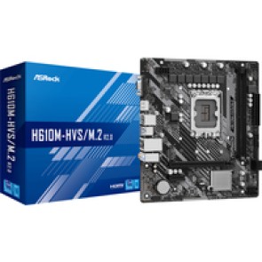 MB Asrock 1700 Intel H610M HVS M.2 R2.0 2xDDR4 4SATA3 HDMI D-Sub MATX