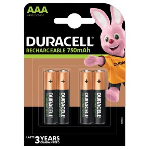 Batterie Ricaricabili DURACELL LR03 750 mAh