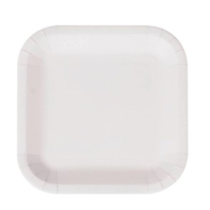 Set di piatti Algon Bianco Cartone Monouso Quadrato 26 cm 25 Unità