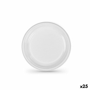 Set di piatti riutilizzabili Algon Bianco Plastica 17 cm (25 Unità)