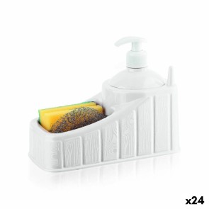 Dispenser di Sapone 2 in 1 per Lavandino Privilege Plastica Bianco (24 Unità)