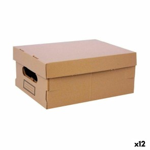 Scatola portaoggetti con coperchio Confortime Cartone 30 x 22,5 x 12,5 cm (12 Unità)