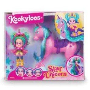 Bambola Kookyloos 20,2 x 24,5 x 5,5 cm Unicorno 2 Pezzi