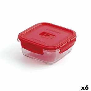 Porta pranzo Ermetico Luminarc Pure Box 760 ml Rosso Vetro (6 Unità)