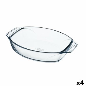 Pirofila da Forno Pyrex Irresistible Ovalada Trasparente Vetro 39,5 x 27,5 x 7 cm (4 Unità)