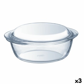 Casseruola con coperchio Pyrex Essentials Trasparente 1,4 L (3 Unità)