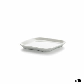 Vassoio per aperitivi Ariane Alaska Quadrato 11,4 x 11,4 cm Ceramica Bianco (18 Unità)