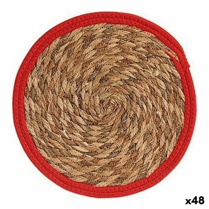 Sottopentola Naturale Rosso Fibra naturale (30 x 1 x 30 cm) (48 Unità)