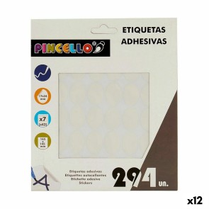 Etichette adesive Bianco 17 x 24 mm Ovale (12 Unità)