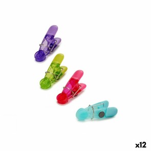Molette per Chiudere le Buste Multicolore Caucciù Plastica 4 Pezzi Magnetico (12 Unità)
