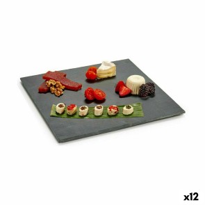 Vassoio per aperitivi Nero Lavagna 30 x 0,5 x 30 cm (12 Unità)