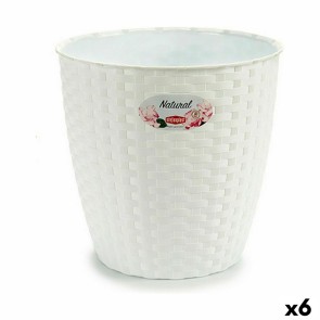 Vaso Stefanplast Bianco Plastica 24 x 22,5 x 24 cm (6 Unità)