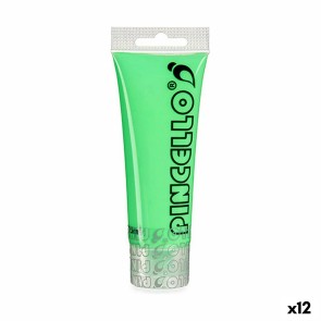 Vernice acrilica Neon 75 ml Verde (12 Unità)