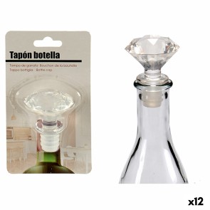 Tappo ermetico per bottiglie Trasparente 4,5 x 14,5 x 8,5 cm Diamante (12 Unità)