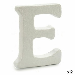 Lettera E Bianco polistirene 1 x 15 x 13,5 cm (12 Unità)