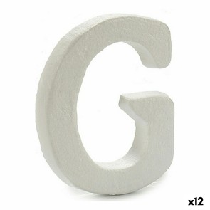 Lettera G Bianco polistirene 1 x 15 x 13,5 cm (12 Unità)