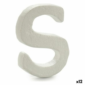 Lettera S Bianco polistirene 12 x 15 x 12 cm (12 Unità)