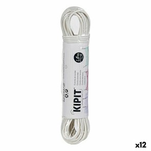 Corda per Stendere Bianco PVC 20 m (12 Unità)