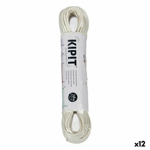Corda per Stendere 30 m Bianco PVC (12 Unità)