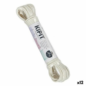 Corda per Stendere Bianco PVC 10 m (12 Unità)