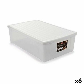 Scatola portaoggetti con coperchio Stefanplast Elegance Bianco Plastica 38,5 x 17 x 59,5 cm (6 Unità)