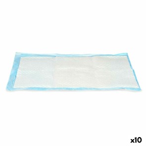 Tappetini Igienici per Cani 40 x 60 cm Azzurro Bianco Carta Polietilene (10 Unità)