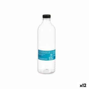 Bottiglia Nero Trasparente Plastica 1,5 L 9 x 29,2 x 9 cm (12 Unità)