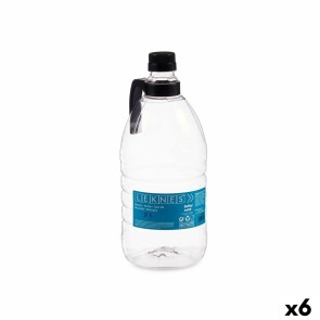 Bottiglia Con maniglia Nero Trasparente Plastica 2 L 11,5 x 28,7 x 11,5 cm (6 Unità)